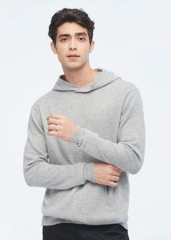 Cashmere Pullover Hoodie For Men Product Image