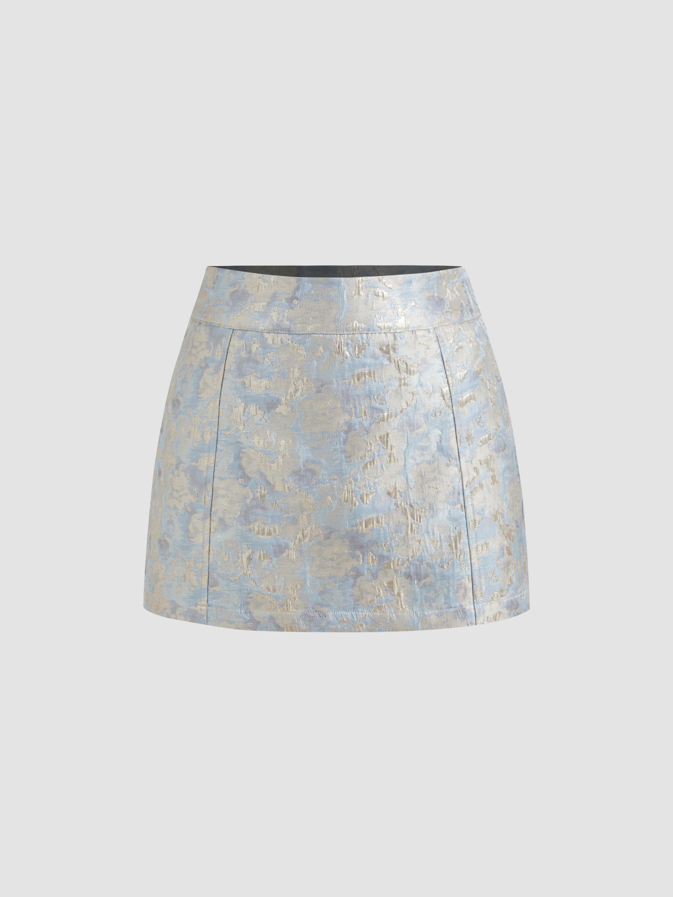 Low Rise Abstract Zipper Mini Skirt Product Image