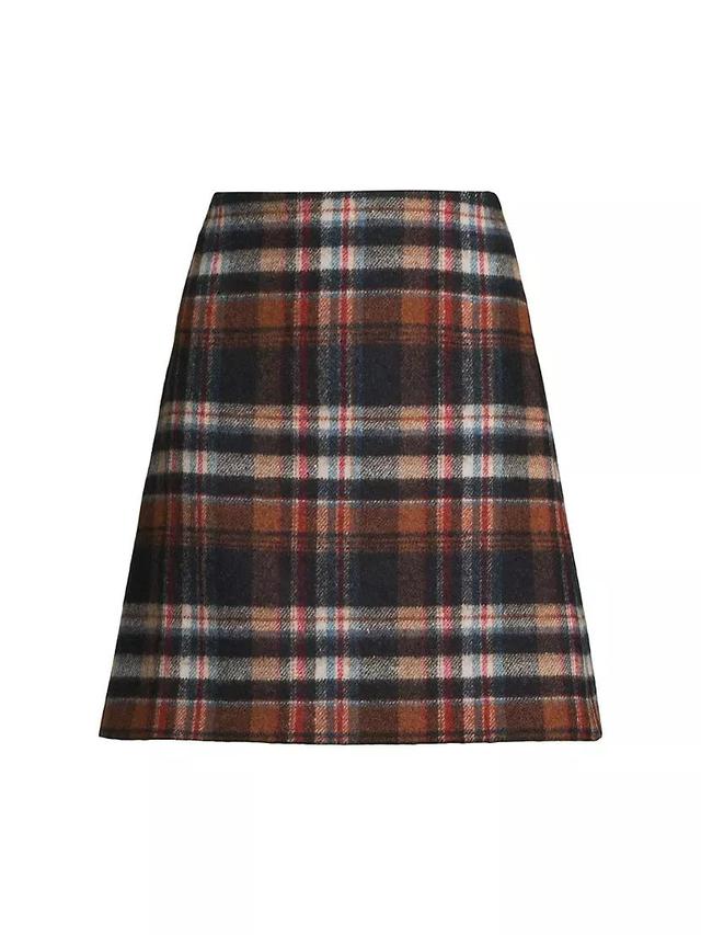 Epoca Plaid Virgin Wool A-Line Miniskirt Product Image