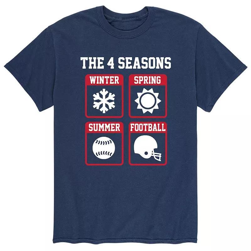 Mens Football Season Tee Blue Product Image