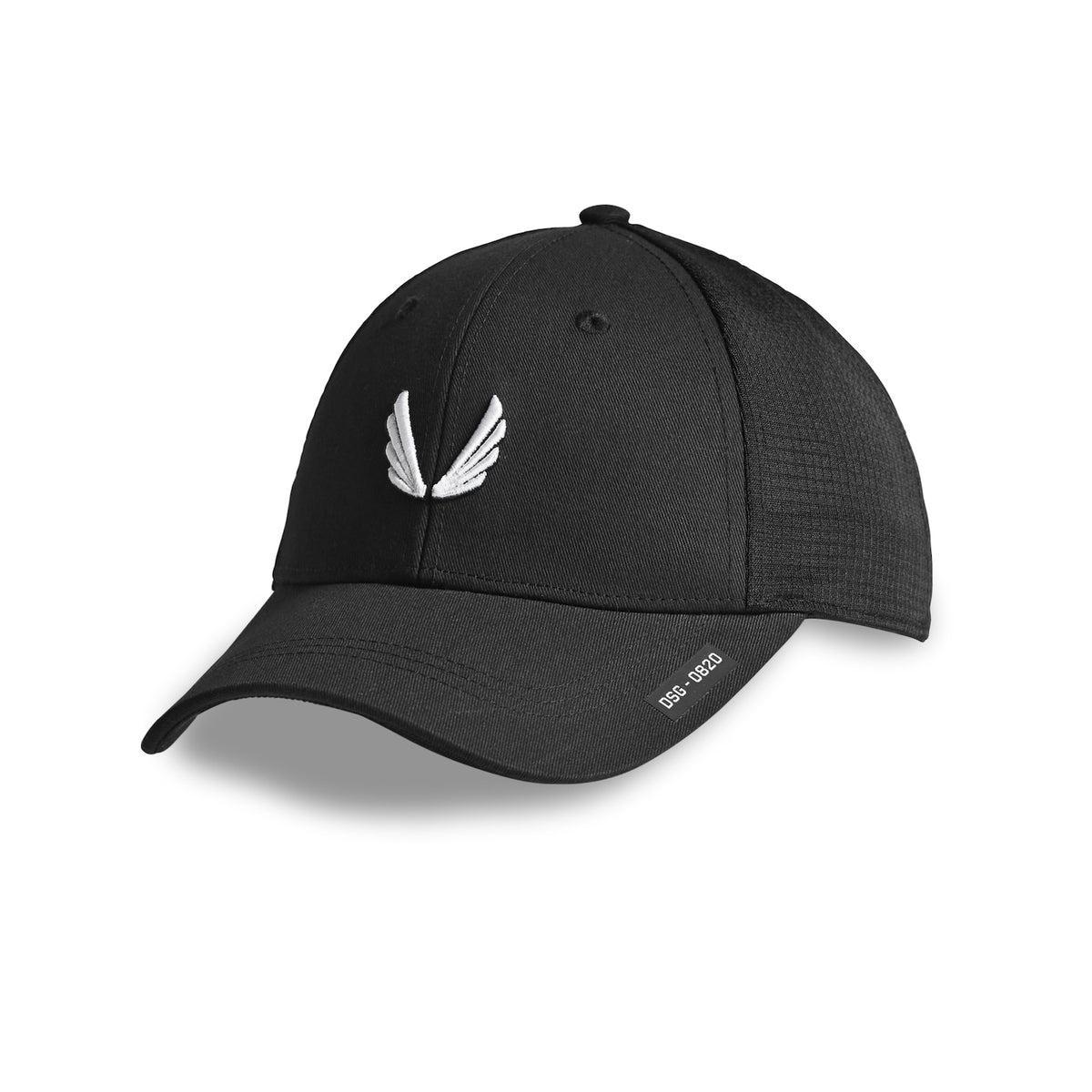 0820. Cotton Mesh Snapback - Black/White "Wings" Product Image