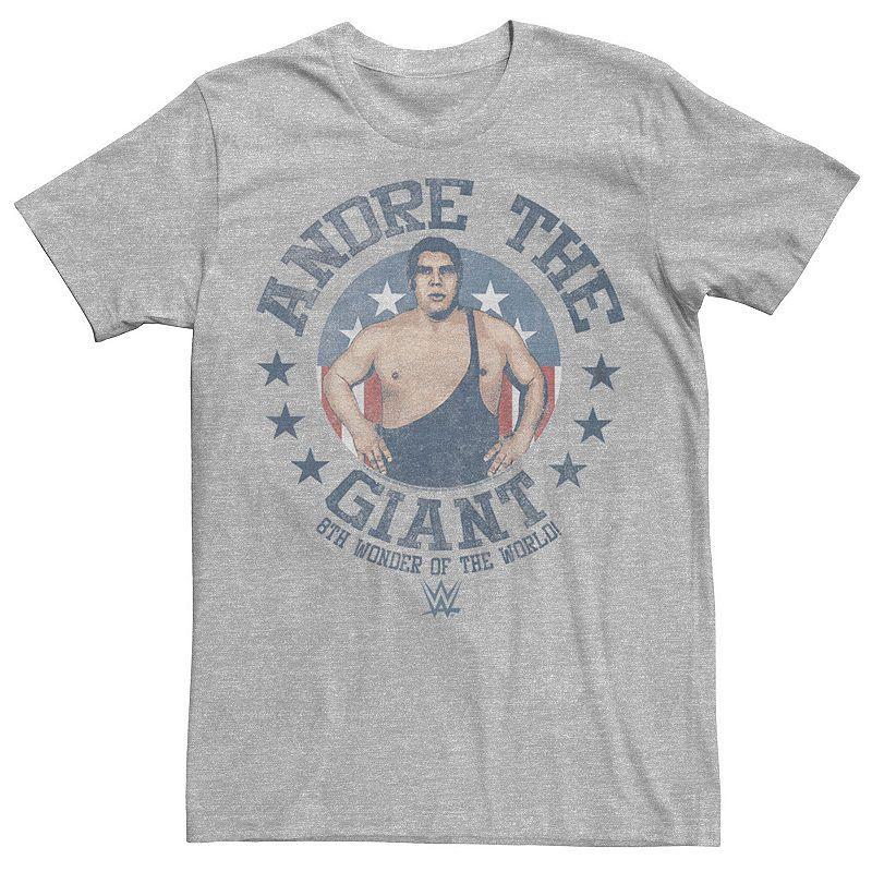 Big & Tall WWE Andre The Giant Retro Poster Graphic Tee, Mens Athletic Grey Product Image