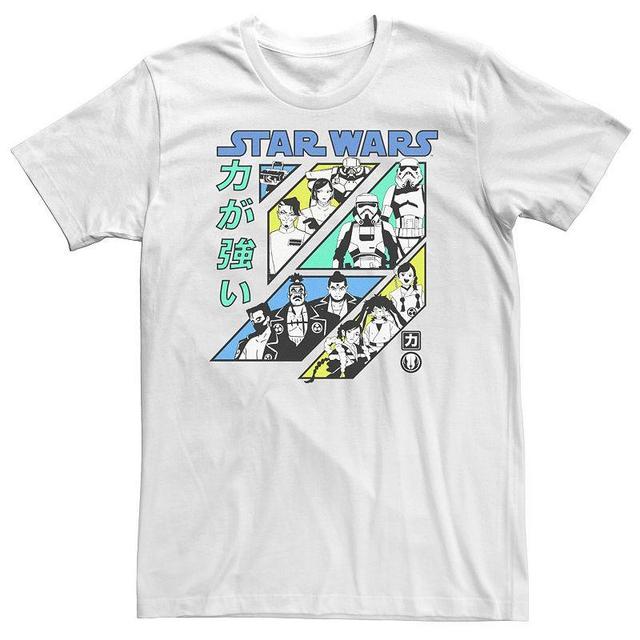 Big & Tall Star Wars: Visions Kanji Slant Panels Tee, Mens Product Image