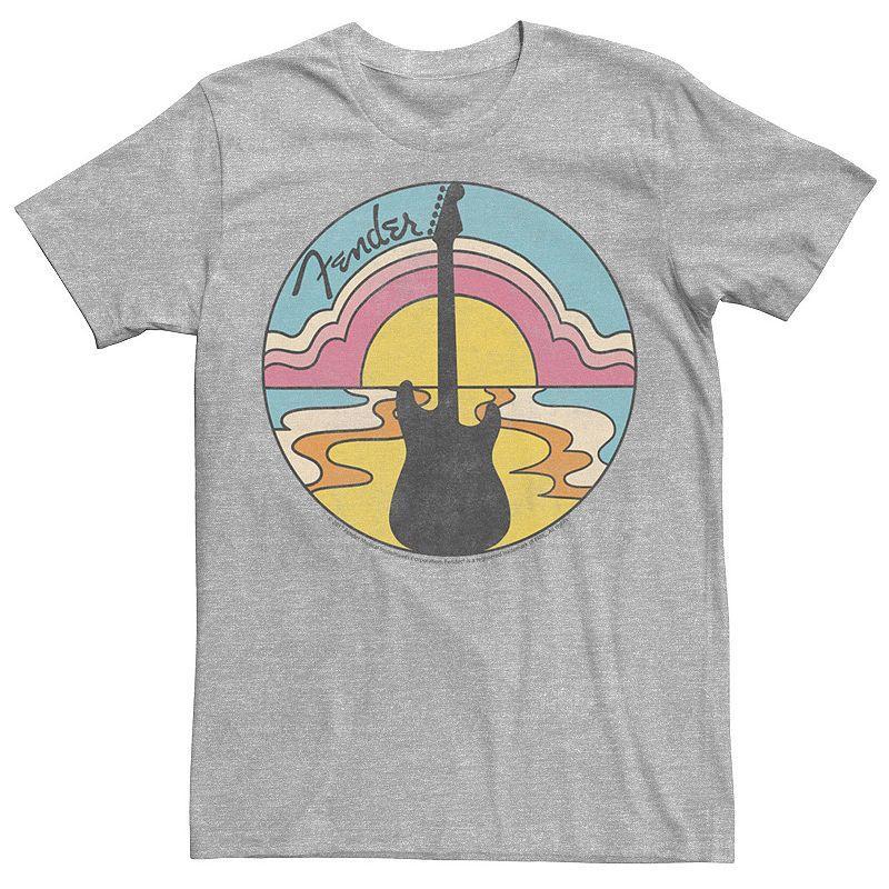 Mens Fender Groovy Sunset Logo Graphic Tee Athletic Grey Product Image