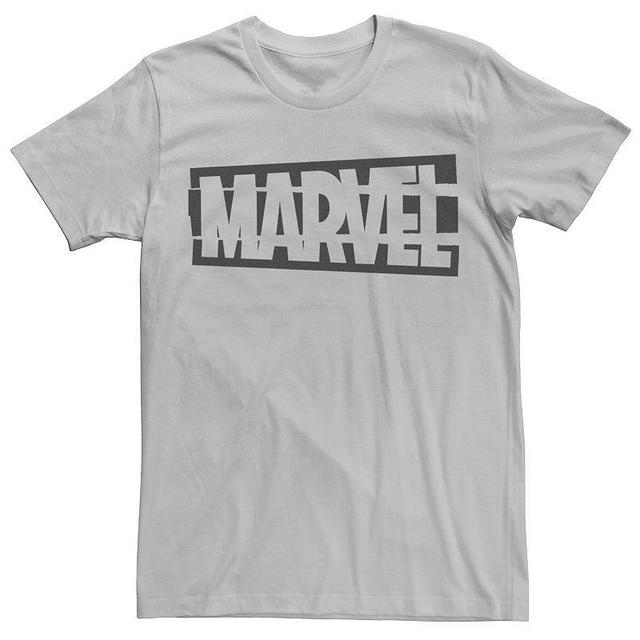 Mens Marvel Split Flat Black Logo Tee Product Image