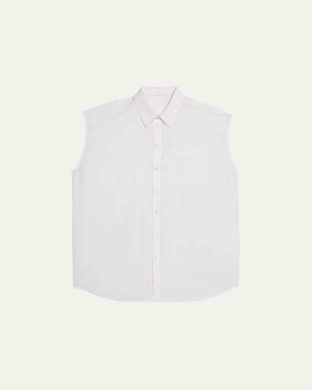 Mens Sleeveless Button-Up Shirt Product Image