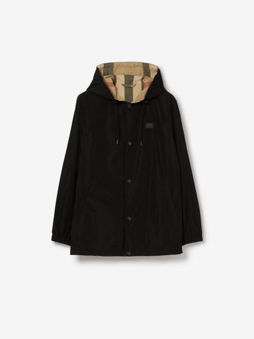 Reversible Check Jacket In Black Product Image