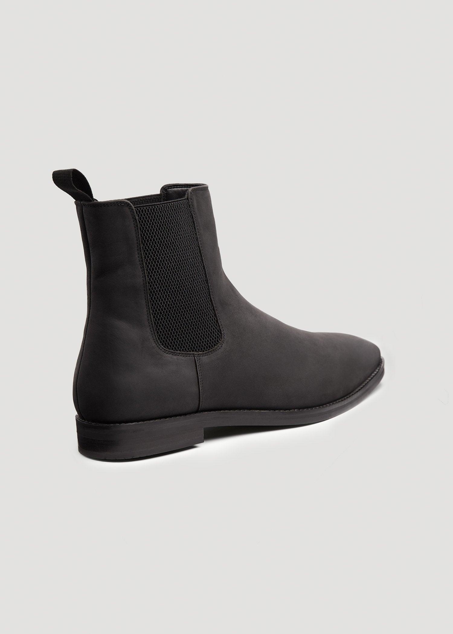 Tall Men's Suede Pull-On Boots in Vintage Black Male Product Image