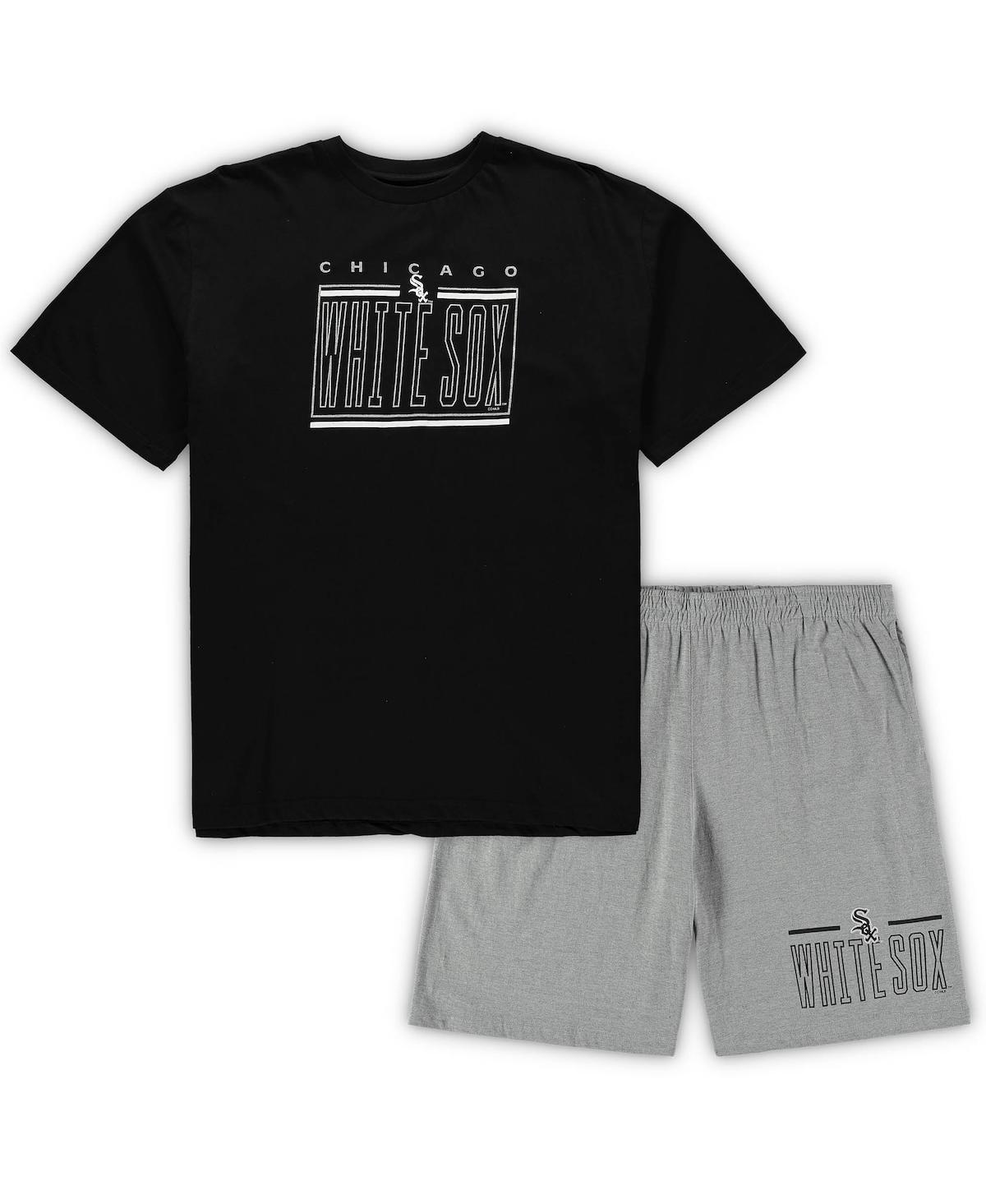 Mens Concepts Sport /Heathered Gray Chicago White Sox Big & Tall T-Shirt & Shorts Sleep Set Product Image