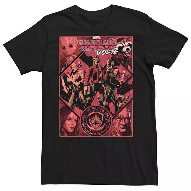 Mens Marvel Guardians Of The Galaxy 2 Diamond Character Poster Tee Product Image