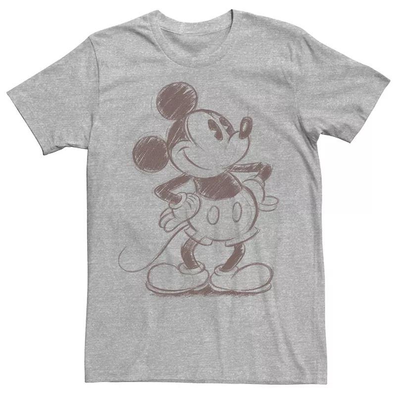 Disneys Mickey Mouse Mens Pencil Sketch Original Graphic Tee Product Image