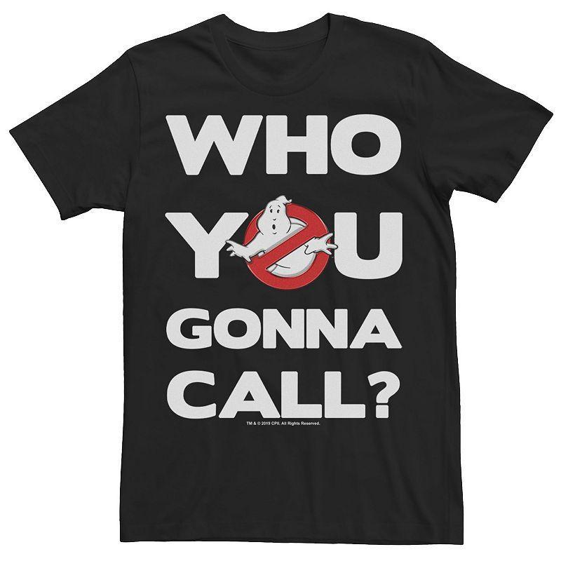 Mens Ghostbusters Who You Gonna Call Bold Text Movie Logo Tee, Mens Product Image