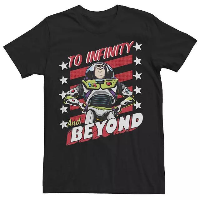 Disney / Pixars Toy Story Buzz Lightyear Mens Infinity & Beyond Poster Tee Blue Product Image