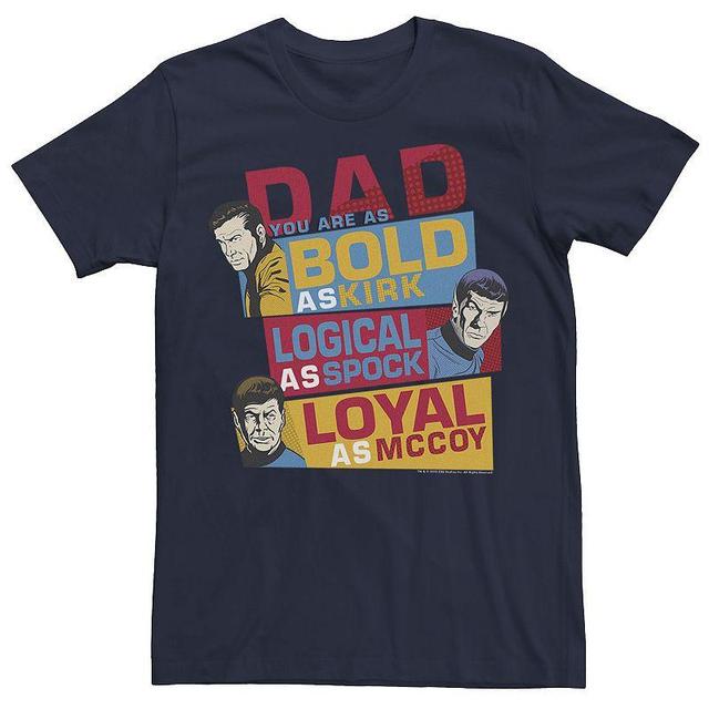 Big & Tall Star Trek Original Series Dad You Are Bold Tee, Mens Blue Product Image