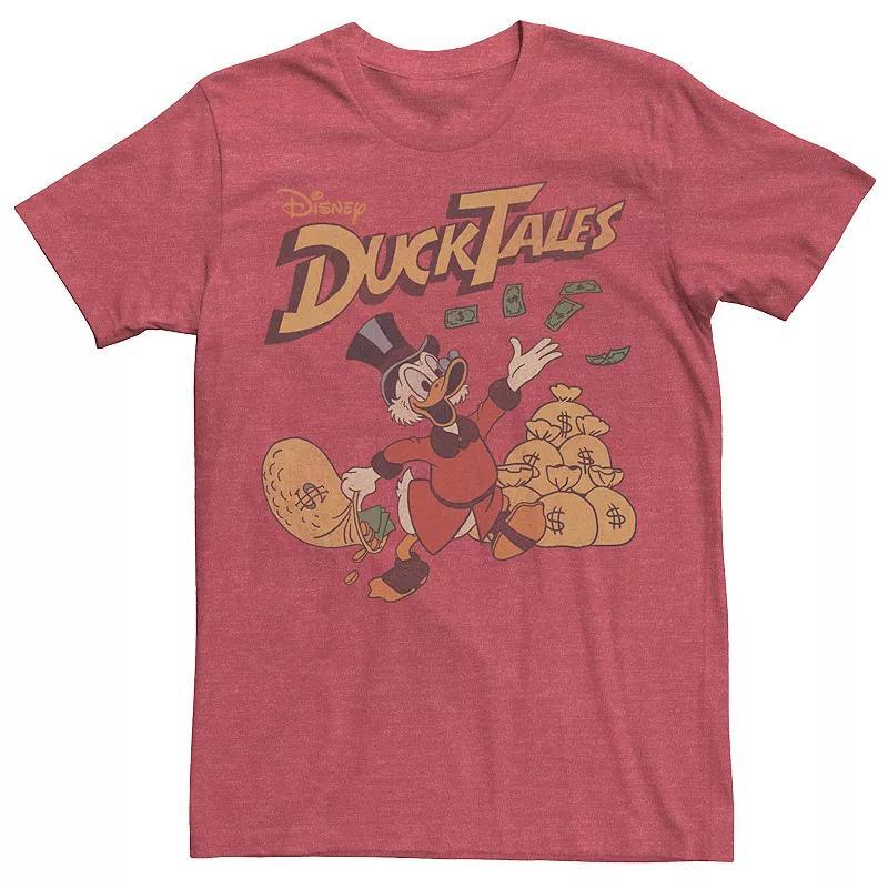 Mens Duck Tales Scrooge Throwing Dollars Poster Tee Product Image