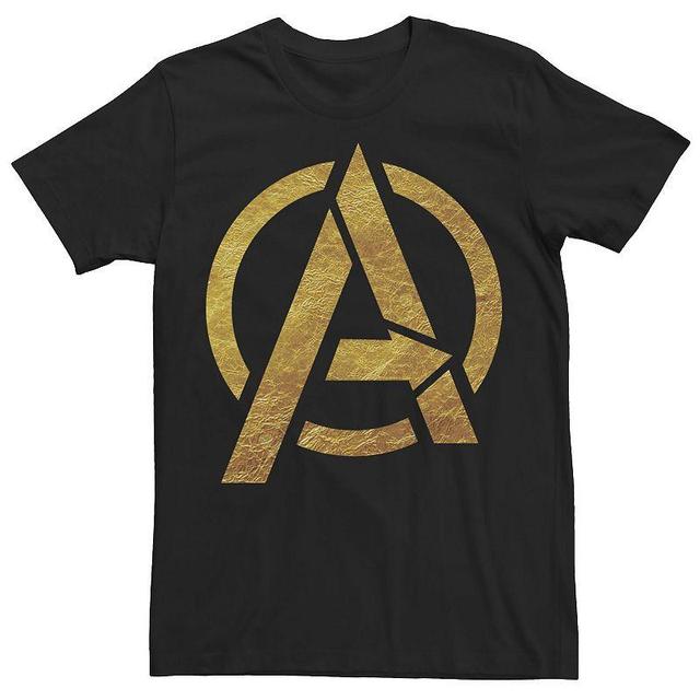 Mens Marvel Avengers Gold Foil Chest Logo Tee Product Image