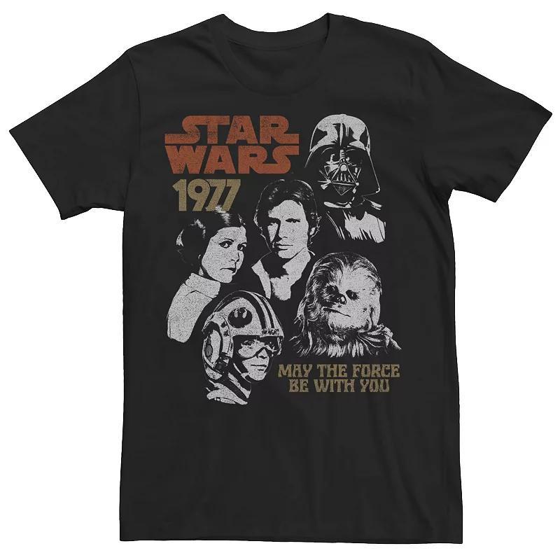 Mens Star Wars 1977 Vintage Portrait Collage Tee Product Image