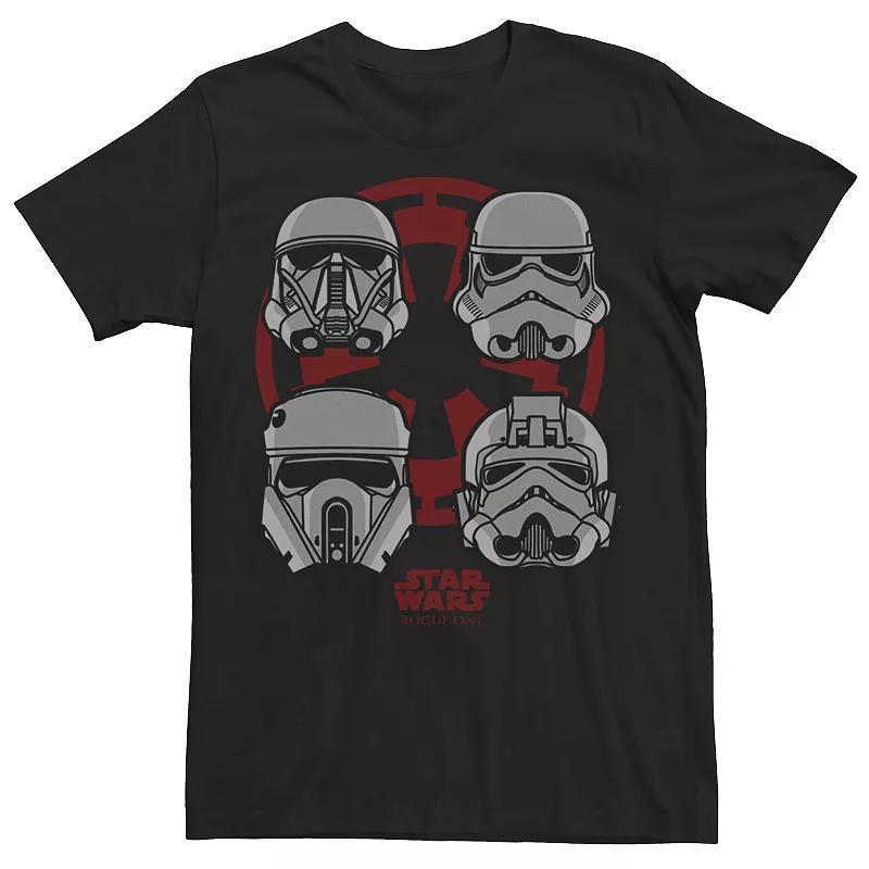 Mens Star Wars Rogue One Stormtrooper Helmet Empire Logo Tee Red Grey Product Image