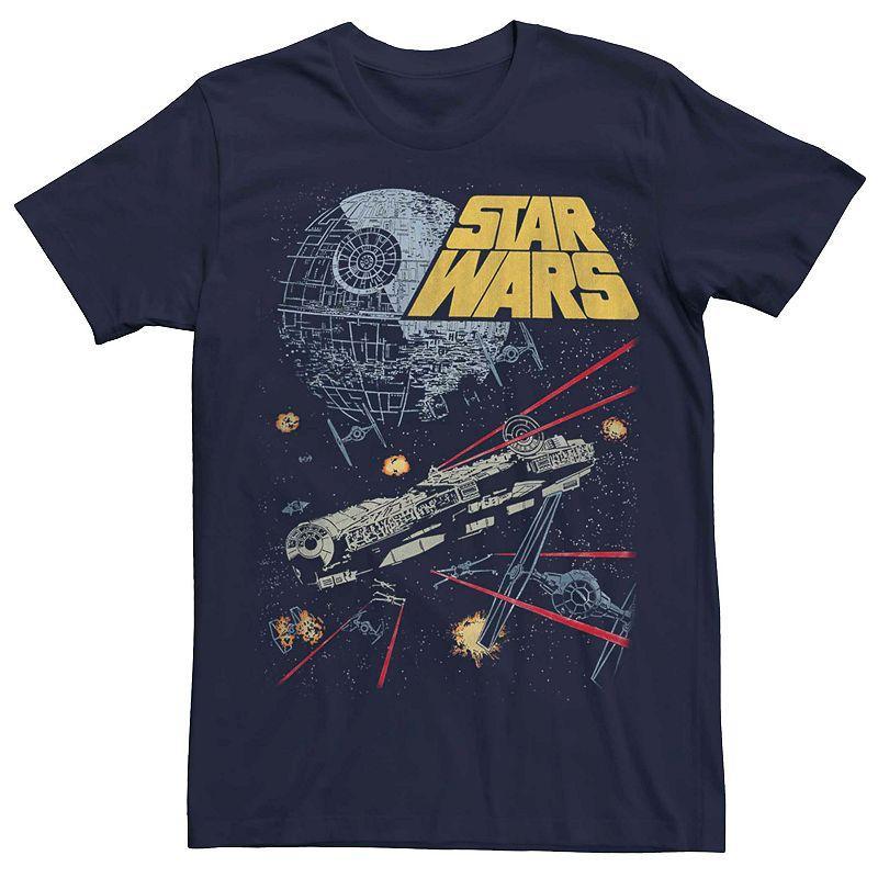 Mens Star Wars Millenium Falcon Graphic Tee Blue Product Image