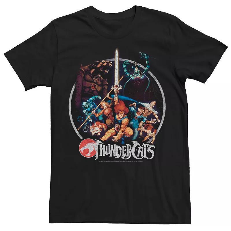 Mens ThunderCats Group Shot Vintage Circle Tee Product Image