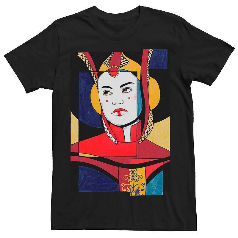 Mens Star Wars Padme Artsy Sketch Poster Tee Navy Grey Product Image