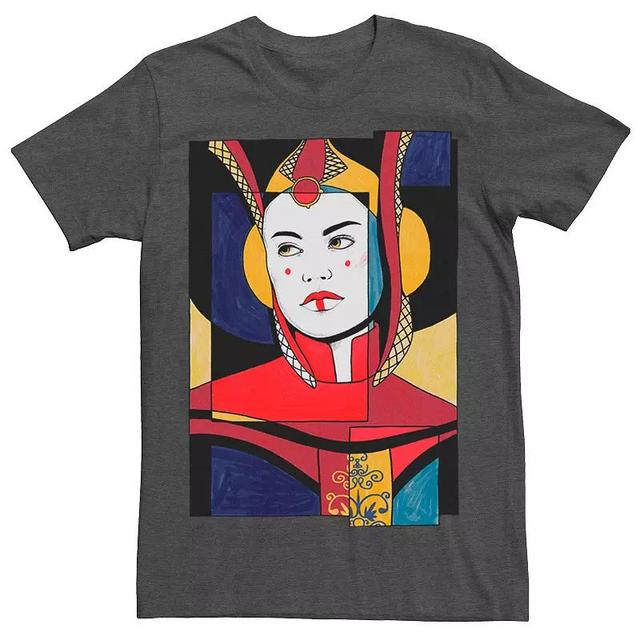 Mens Star Wars Padme Artsy Sketch Poster Tee Grey Heather Product Image