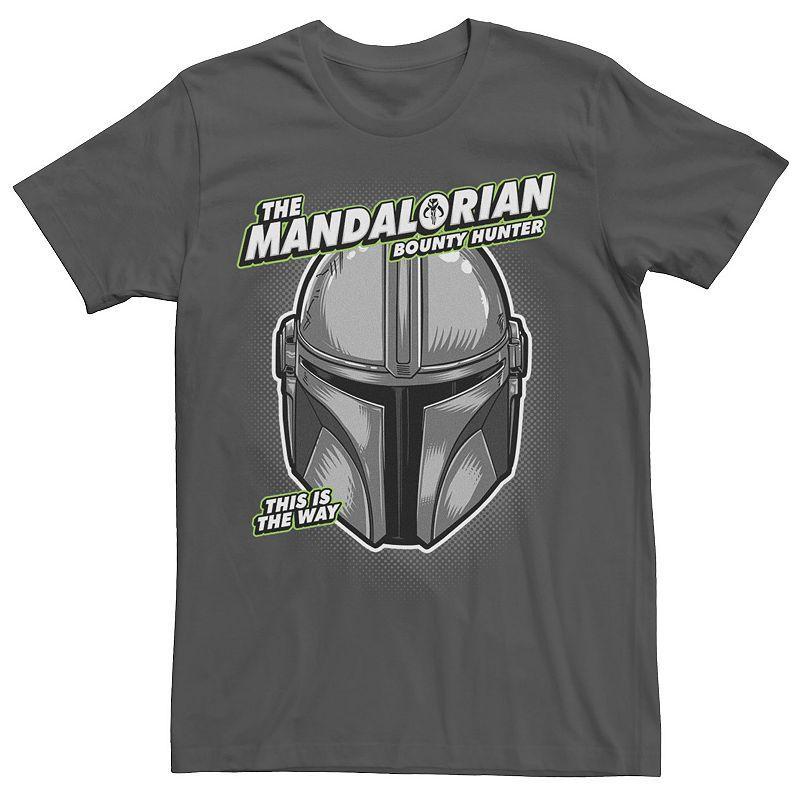 Mens Star Wars The Mandalorian Comic Bold Poster Tee Grey Product Image