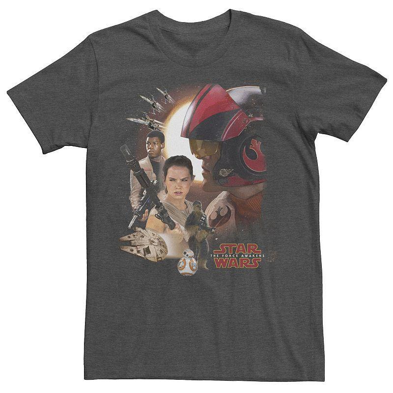 Mens Star Wars Force Awakens New Alliances Tee Grey Heather Product Image