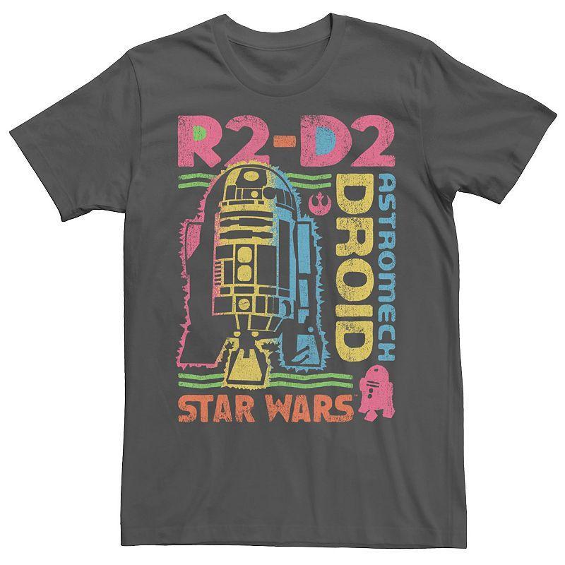 Mens Star Wars Distressed Vintage Astromech Droid R2-D2 Graphic Tee Grey Product Image