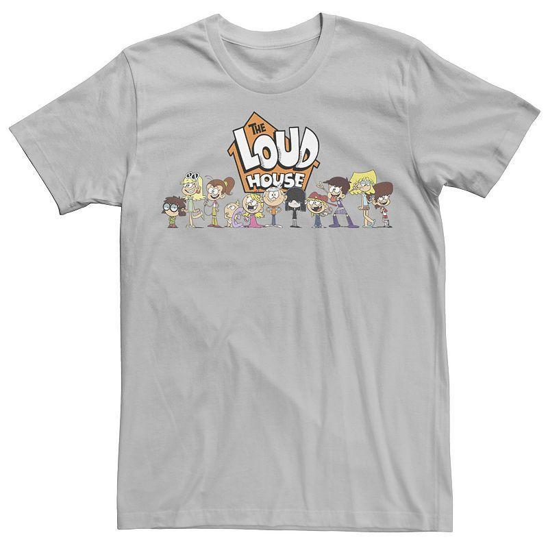 Mens The Loud House Group Shot Tee Silver Product Image