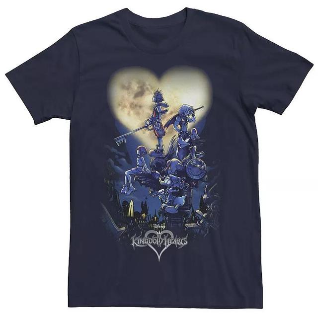 Mens Kingdom Hearts Poster Logo Tee Blue Product Image