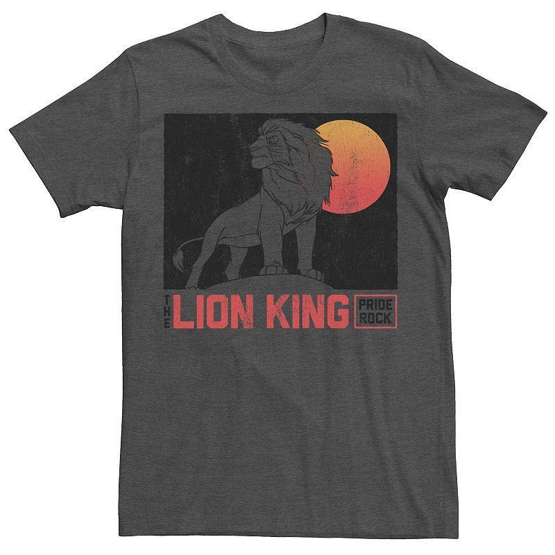 Disneys The Lion King Simba Pride Rock Gradient Sunset Mens Tee Grey Heather Product Image