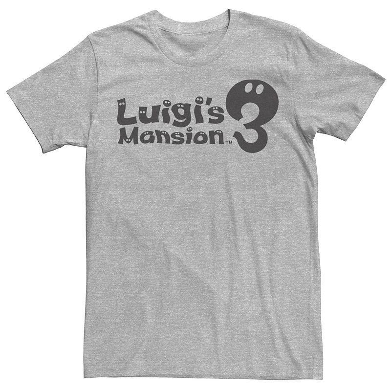 Mens Nintendo Luigis Mansion 3 Logo Tee Athletic Grey Product Image