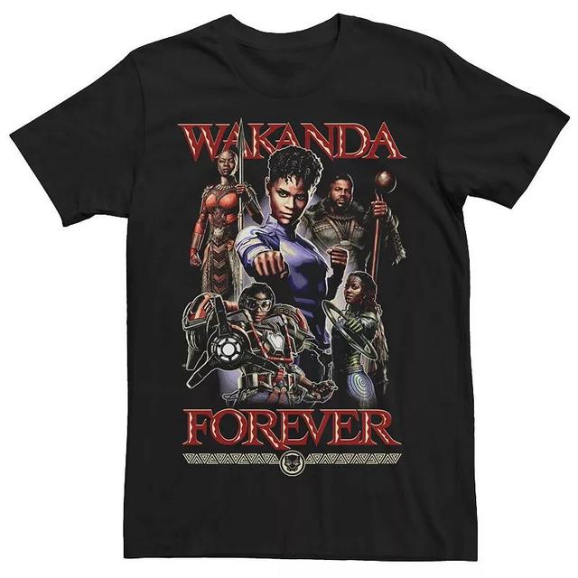 Mens Marvel Wakanda Forever Character Groupshot Portrait Tee Product Image