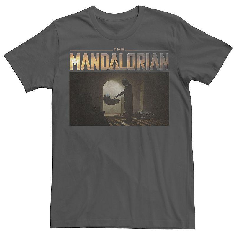 Mens Star Wars The Mandalorian The First Meeting Poster Tee Grey Product Image