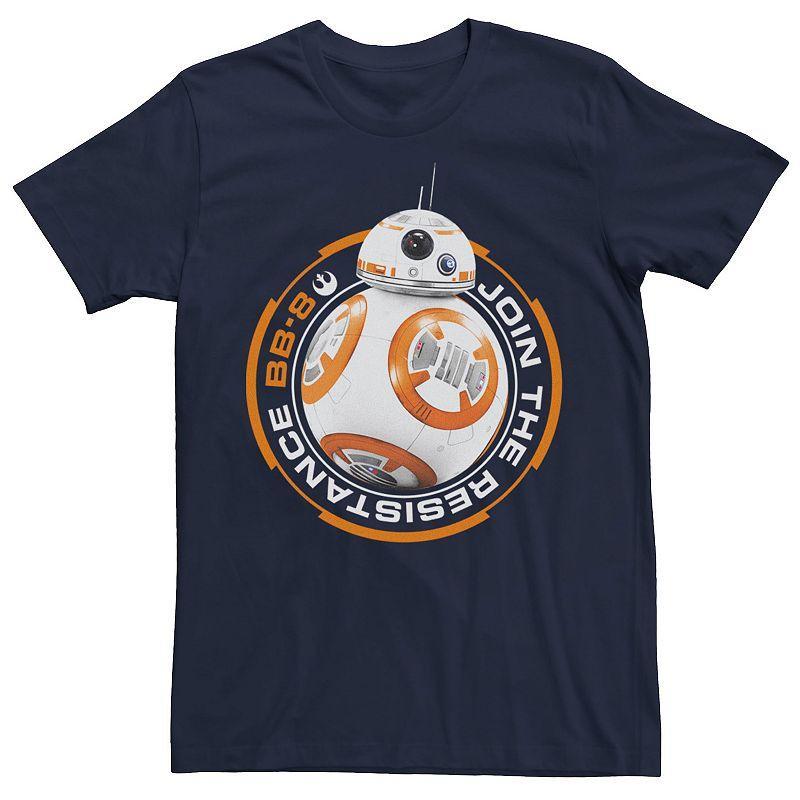 Mens Star Wars BB-8 Join The Resistance Orange Rebel Tee Blue Product Image