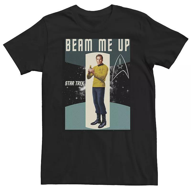 Big & Tall Star Trek Original Series Captain Kirk Beam Me Up Tee, Mens Product Image