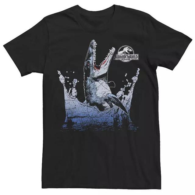 Mens Jurassic World Aquatic Dinosaur Splash Tee Blue Product Image