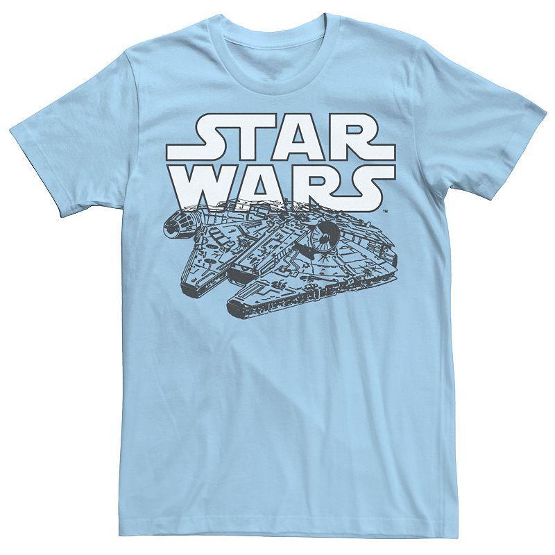 Mens Star Wars Millennium Falcon Line Art Logo Tee Product Image