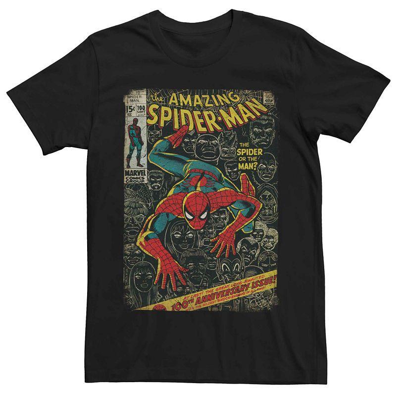 Mens Marvel Spider-Man Classic Comic Front Cover Tee Product Image