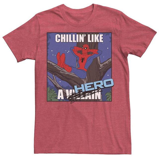 Mens Marvel Spider-Man Chillin Like A Hero Portrait Tee Product Image