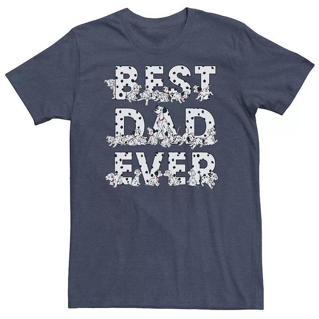 Big & Tall Disney 101 Dalmatians Best Dad Ever Tee, Mens Navy Grey Product Image