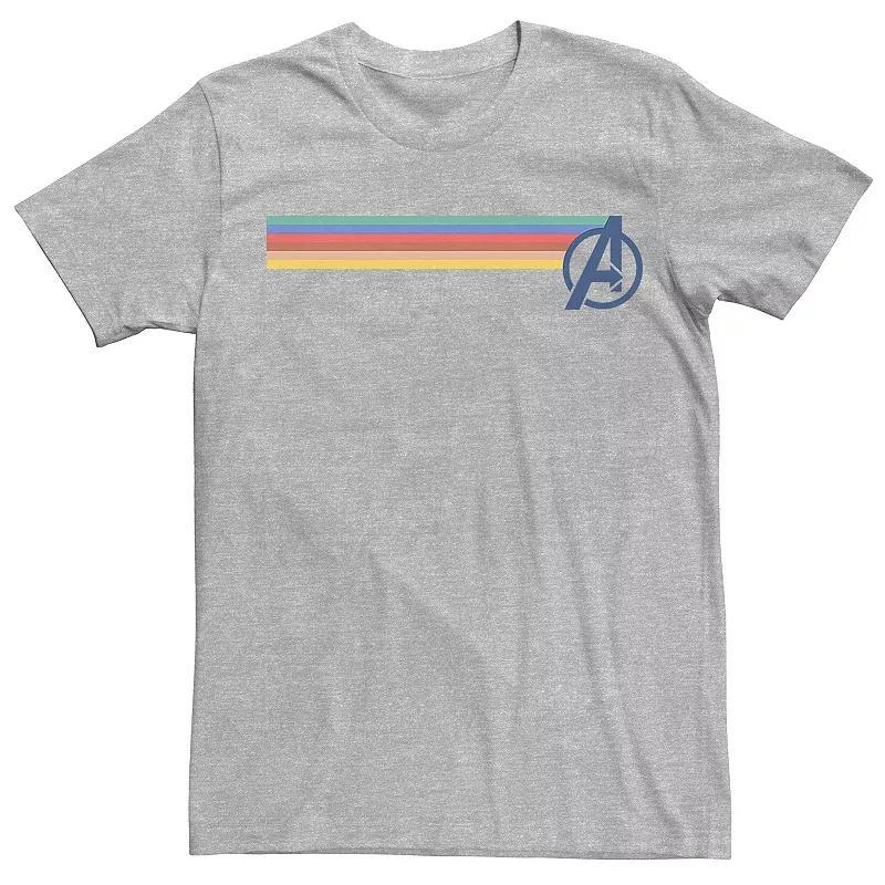 Marvel Mens Comic Collection Avengers Multi Stripe Logo Short Sleeve T-Shirt Product Image