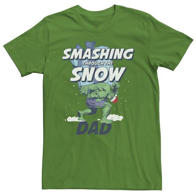 Mens Marvel Hulk Smashing Through The Snow Dad Tee Product Image