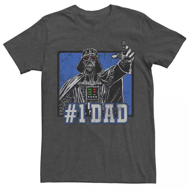 Mens Star Wars Darth Vader Number One Dad Retro Sketched Tee Product Image