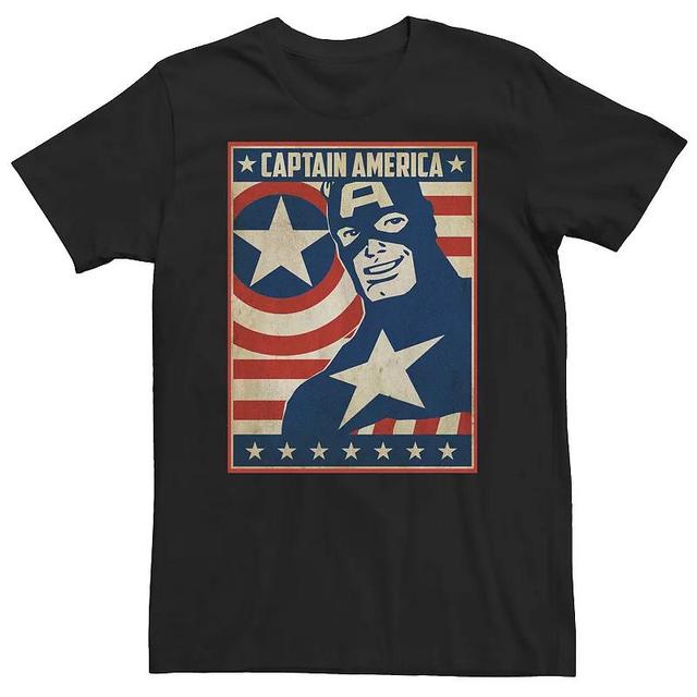 Big & Tall Marvel Captain America Avengers Poster Tee, Mens Product Image