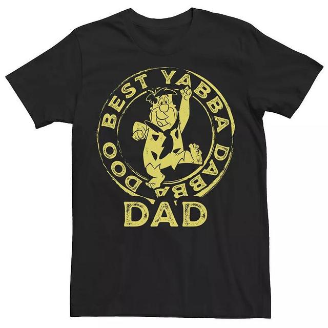 Mens The Flintstones Fred Best Yabba Dabba Doo Dad Yellow Stamp Tee Product Image