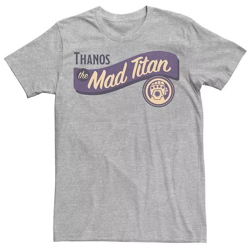 Mens Marvel Avengers Thanos The Mad Titan Typographic Tee Athletic Grey Product Image