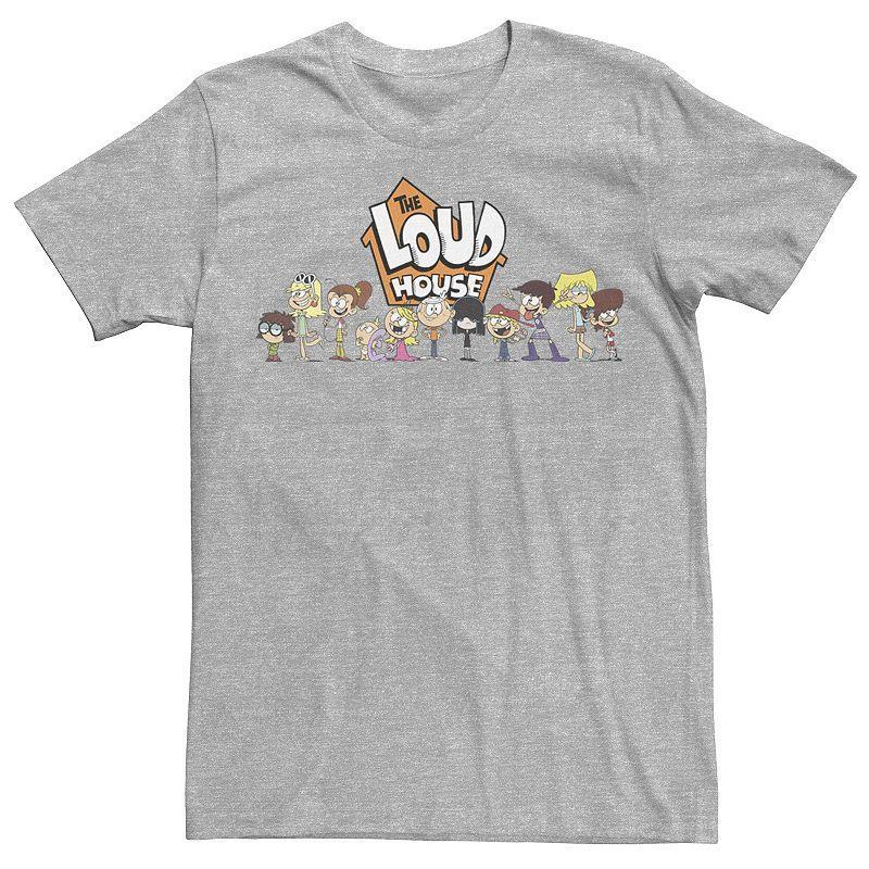 Mens The Loud House Group Shot Tee Grey Product Image