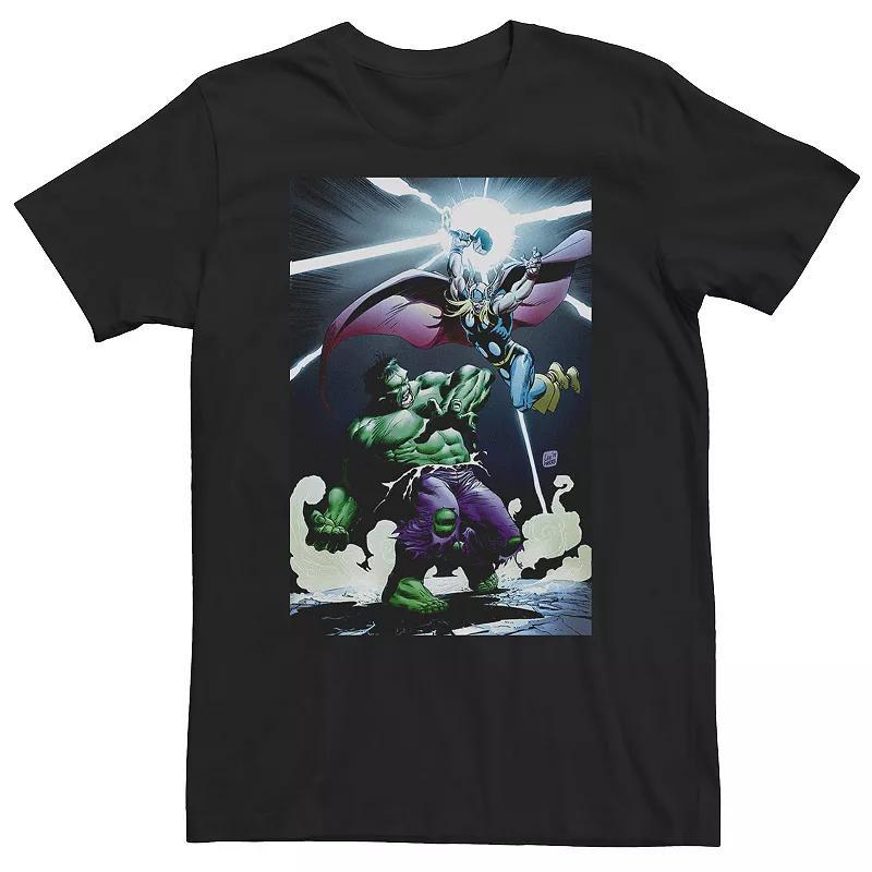 Big & Tall Marvel Thor vs Hulk Mjolnir Smash Tee, Mens Product Image